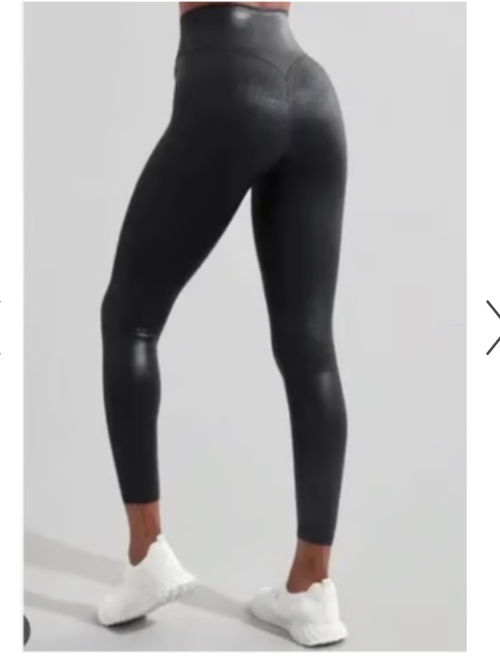 BuffBunny High-Waist Black Faux-Leather Leggings
